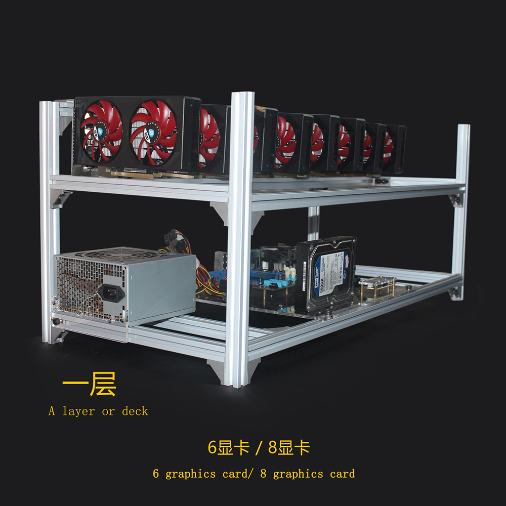 6 8 12 19 GPU Mijnwerker Mijnb - 12 Gpu Open Air Frame Case recensie en prijs