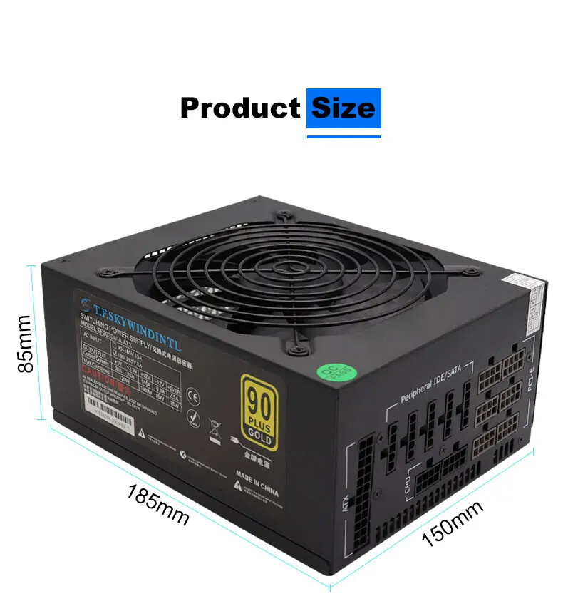 2000W voeding Gold ATX Mining  - 2000W Atx Mining Power Supply recensie en prijs