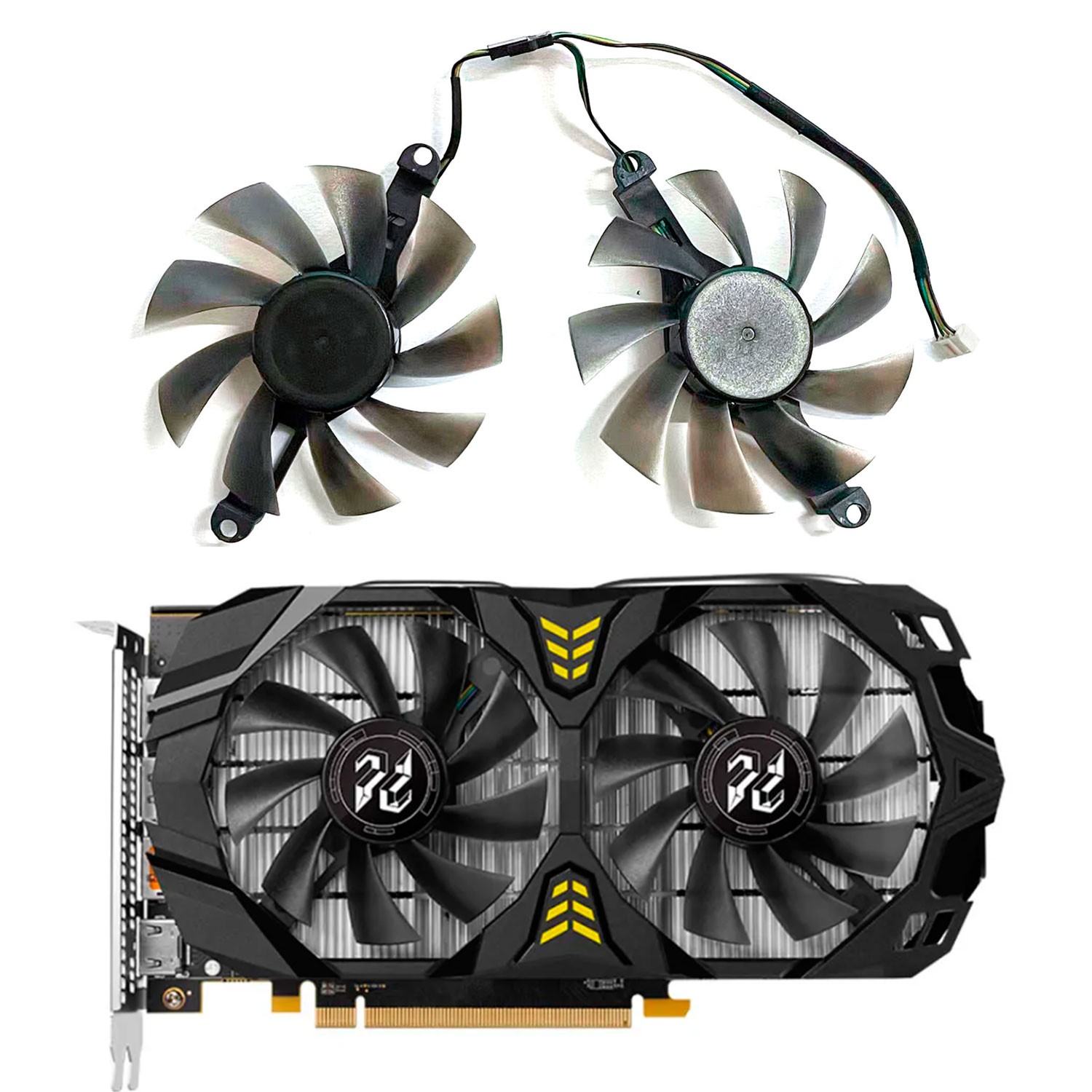 Nieuwe GPU fan 4PIN 85MM 75MM  - Rx 580 8Gb 2048Sp Gpu recensie en prijs
